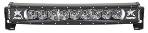 20 Inch LED Light Bar Single Row Curved White Backlight Radiance Plus RIGID Industries