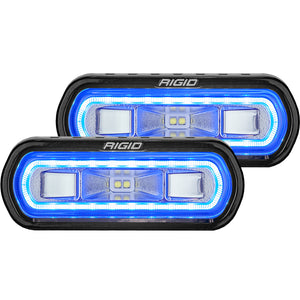 SR-L Series Off-Road Spreader Pod 3 Wire Surface Mount with Blue Halo Pair RIGID Industries