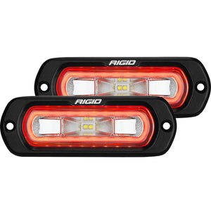 SR-L Series Off-Road Spreader Pod 3 Wire Flush Mount With Red Halo Pair RIGID Industries