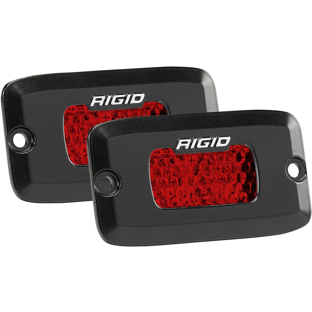 Diffused Rear Facing High/Low Flush Mount Red Pair SR-M Pro RIGID Industries