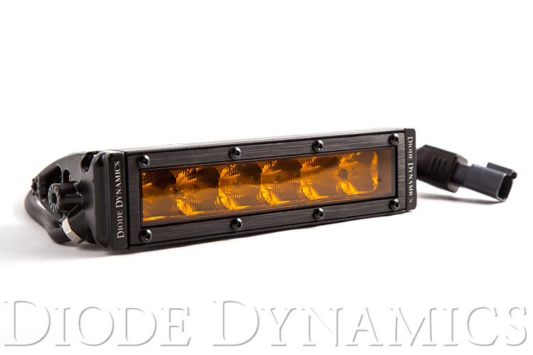 6 Inch LED Light Bar Single Row Straight SS6 Amber Driving Light Bar Single Diode Dynamics