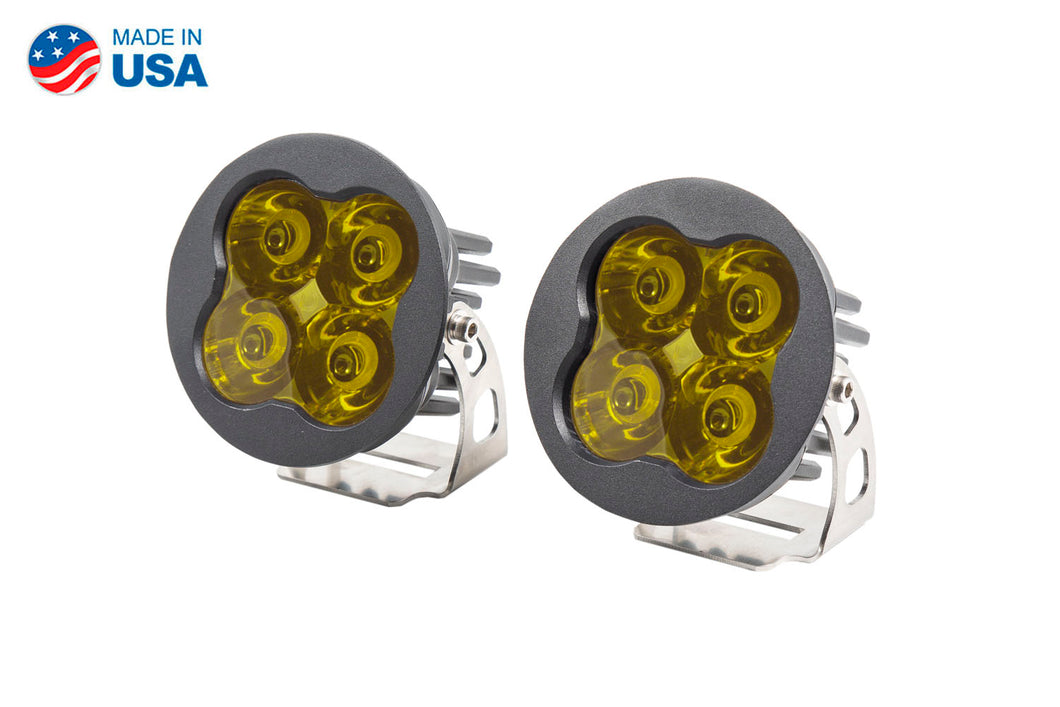 Worklight SS3 Pro Yellow Spot Round Pair Diode Dynamics