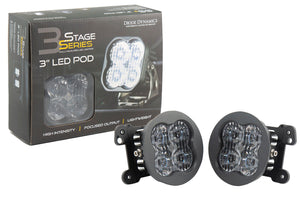 SS3 LED Fog Light Kit for 2011-2013 Jeep Grand Cherokee White SAE/DOT Driving Pro Diode Dynamics