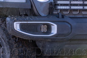 SS3 LED Fog Light Kit for 2018-2020 Jeep JL Wrangler Sahara/Rubicon White SAE/DOT Driving Pro Diode Dynamics