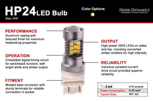 3157 LED Bulb HP24 Dual-Color LED Cool White Diode Dynamics